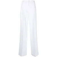 michael michael kors pantalon de tailleur à taille haute - blanc