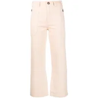 frame pantalon droit à poches multiples - rose