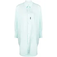palm angels robe-chemise à coupe oversize - bleu