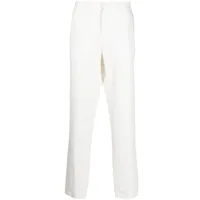 orlebar brown pantalon droit en lin - blanc