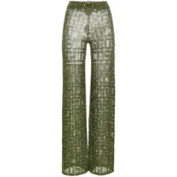 gcds pantalon à logo imprimé - vert