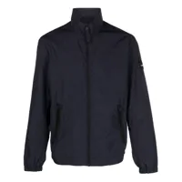 calvin klein veste zippée à patch logo - bleu