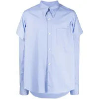 bed j.w. ford chemise à manches superposées - bleu