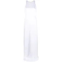 genny robe longue à découpes latérales - blanc