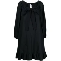 patou robe courte à volants - noir