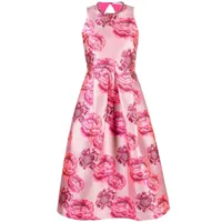 alice + olivia robe mi-longue à fleurs - rose