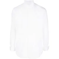 brioni chemise à plastron plissé - blanc