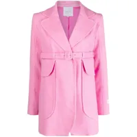 patou manteau cintré à poches oversize - rose