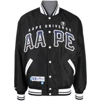 aape by *a bathing ape® veste bomber à patch logo - noir