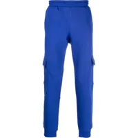 adidas pantalon de jogging à logo brodé - bleu