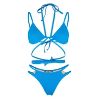 andreādamo bikini à fines bretelles - bleu