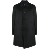 lardini manteau en laine à simple boutonnage - noir
