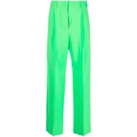 msgm pantalon de tailleur à taille haute - vert