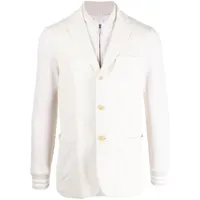 eleventy blazer à design superposé - blanc