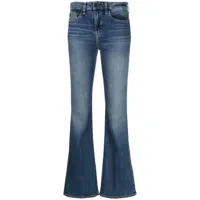 ag jeans jean droit à coutures contrastantes - bleu
