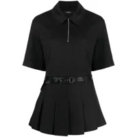 goen.j robe-chemise à design superposé - noir