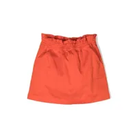 emporio armani kids jupe en coton à taille élastiquée - orange