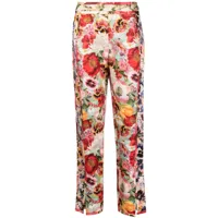 zimmermann pantalon wonderland à fleurs - rose