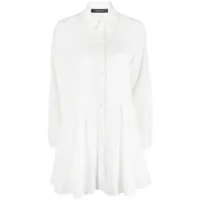 federica tosi robe-chemise à boutonnière - blanc