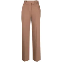 circolo 1901 pantalon ample à plis marqués - marron