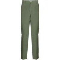 120% lino pantalon en lin à coupe droite - vert