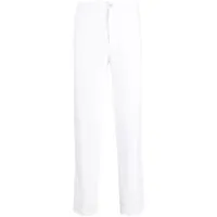120% lino pantalon en lin à coupe droite - blanc