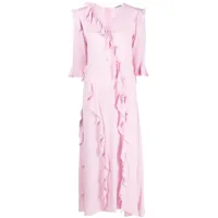 vivetta robe longue à design asymétrique - rose