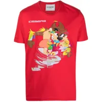iceberg t-shirt taz à logo brodé - rouge