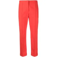 moschino pantalon de tailleur à coupe courte - rouge