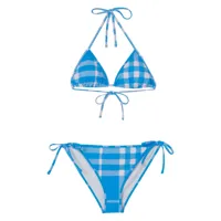 burberry bikini à motif vintage-check - bleu