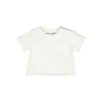 bonpoint t-shirt en coton à cerises brodées - blanc