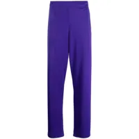 bluemarble pantalon de jogging à fini satiné - violet