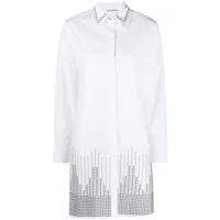 rabanne robe-chemise à détails de clous - blanc