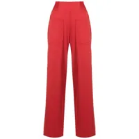 alcaçuz pantalon win à taille élastiquée - rouge
