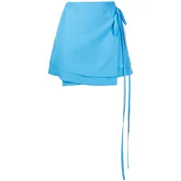 rejina pyo jupe freja à design portefeuille - bleu