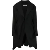 issey miyake manteau oversize à manches longues - noir