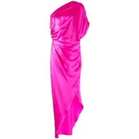 michelle mason robe asymétrique à design drapé - rose