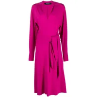 federica tosi robe longue à fermeture nouée - violet