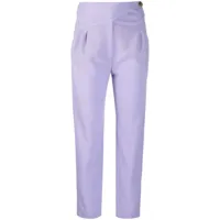blazé milano pantalon droit à coupe courte - violet