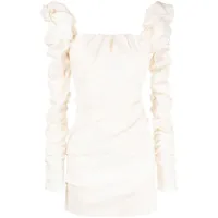 rachel gilbert robe courte kalina à design drapé - blanc