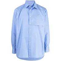 kolor chemise à boutonnière décalée - bleu