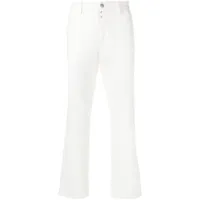 mm6 maison margiela jean en coton à coupe droite - blanc