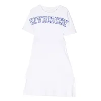 givenchy kids robe longue à logo imprimé - blanc