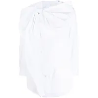 jnby chemise à détail de nœud - blanc