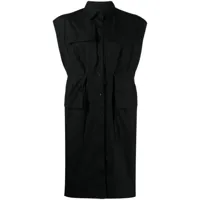 jnby robe-chemise à taille élastiquée - noir