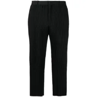 jnby pantalon court à design plissé - noir