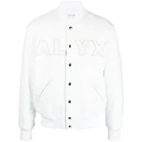 1017 alyx 9sm veste bomber en coton à patch logo - blanc