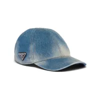 prada casquette à patch logo - bleu