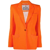vivienne westwood blazer boutonné à poches multiples - orange