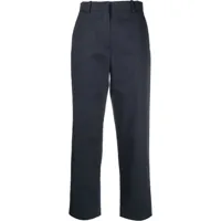 kenzo pantalon de tailleur à coupe courte - bleu